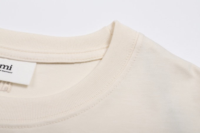 T-shirt beige à petit logo ami de cœur beige