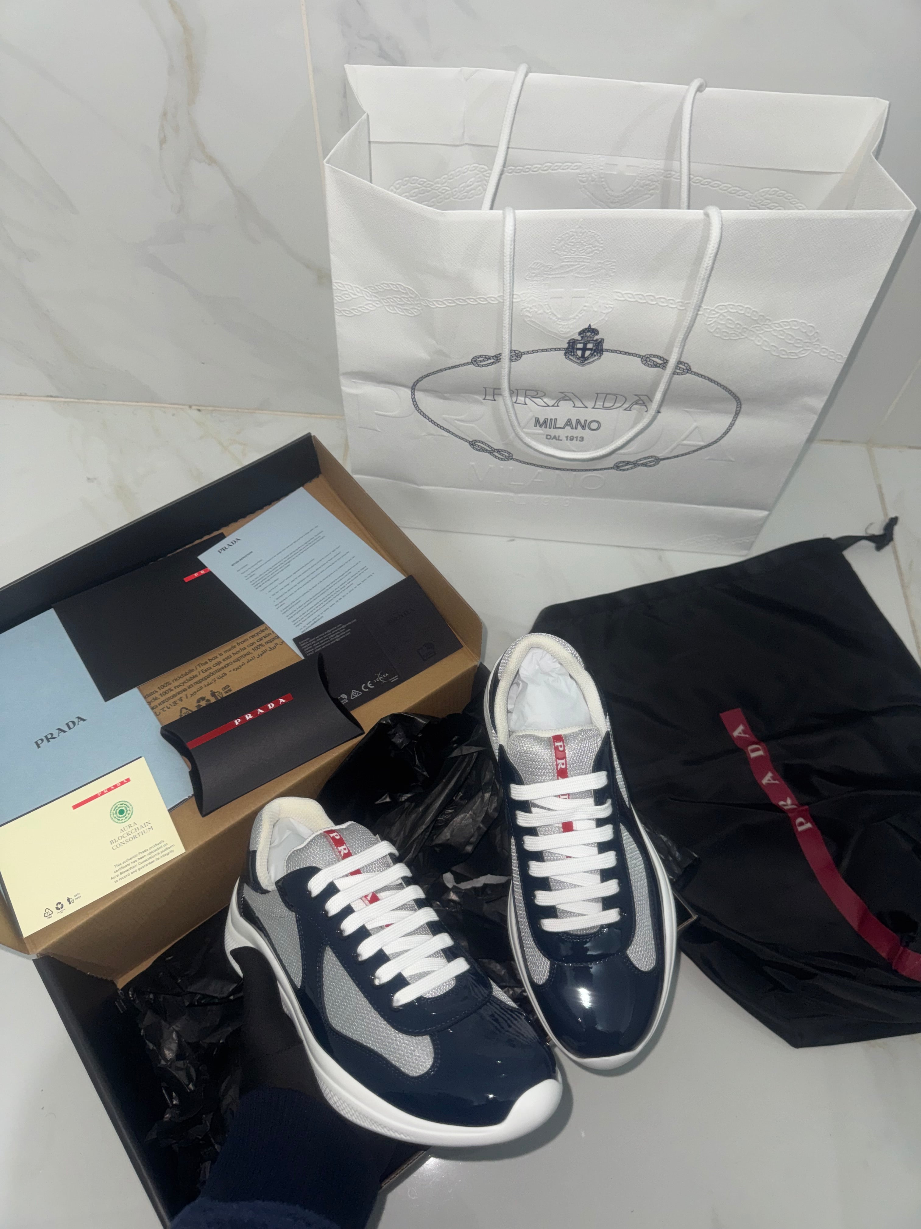 Sneakers Prd America ´ s Cup tissu bike lisse blue night 10/10 V3S 📦🚚⚡️