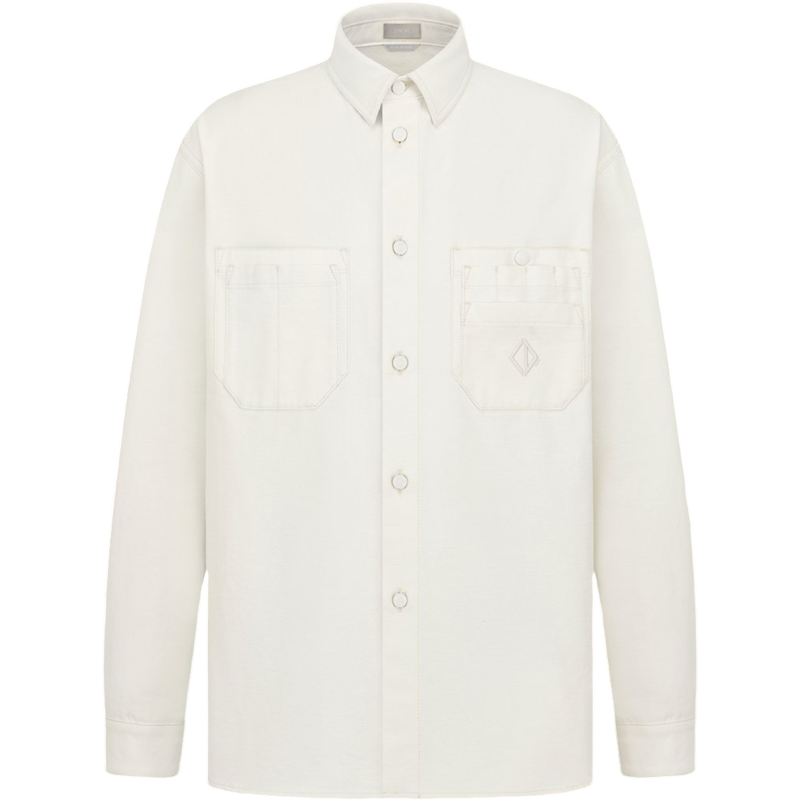 Chemise CD Diamond Twill de coton blanc
