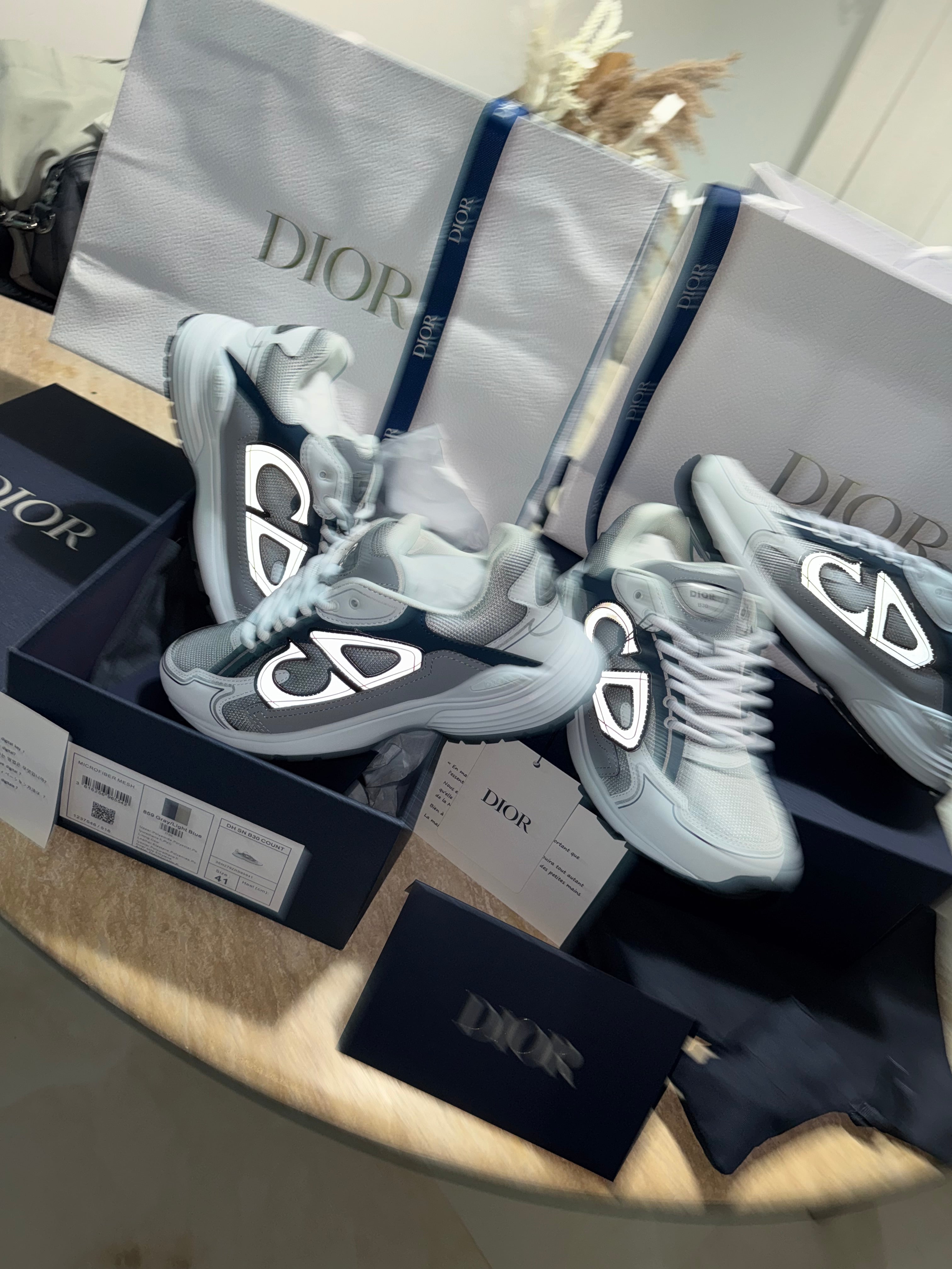 SNEAKERS B30 V4S 2025 💡 VERSION BIEN LISSE Sneaker B30 Countdown Maille technique blanc bleu tissu technique FACTURE PACKAGING COMPLET MODÈLE POUSSÉ