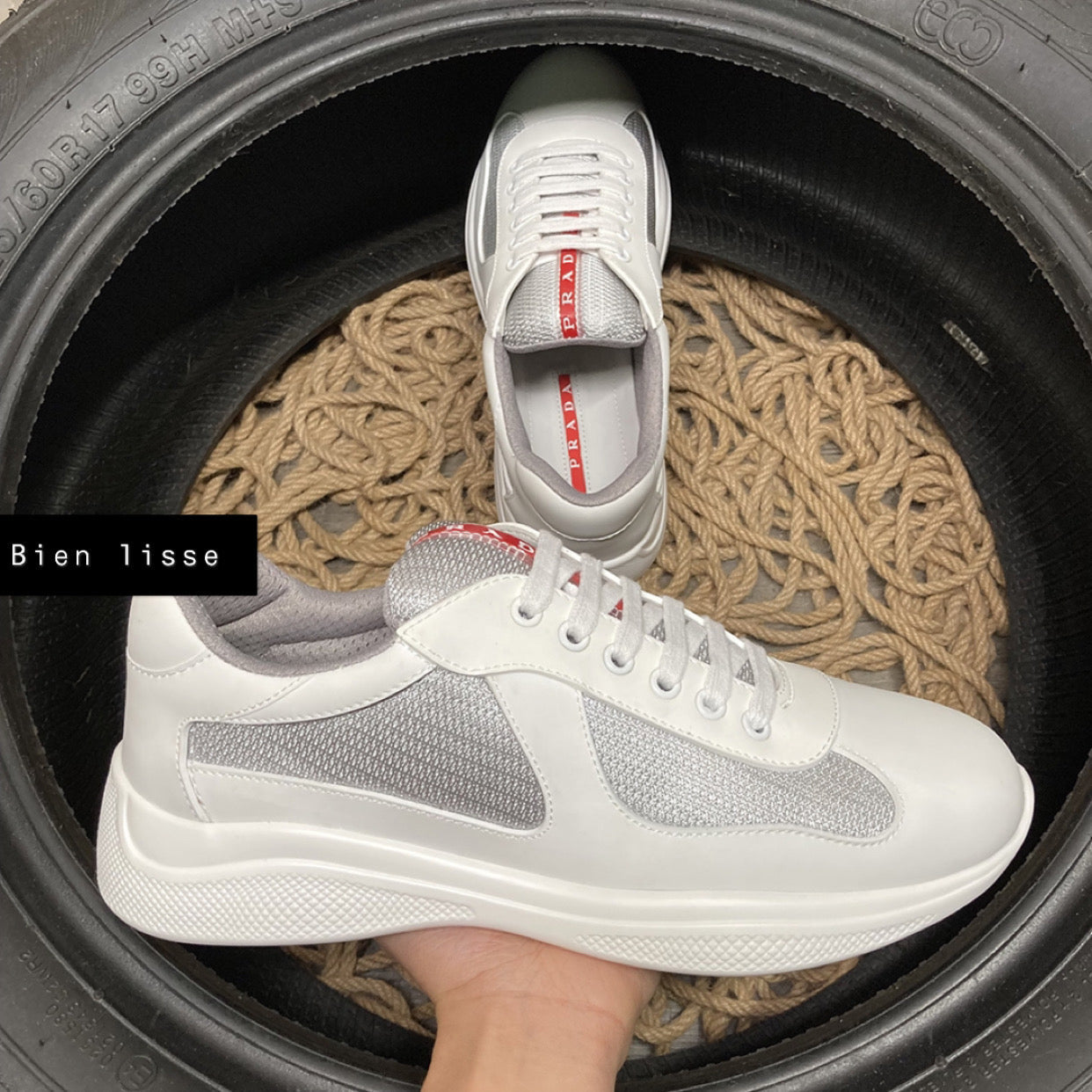 Sneakers Prd America ´ s Cup Gomme & tissu bike white