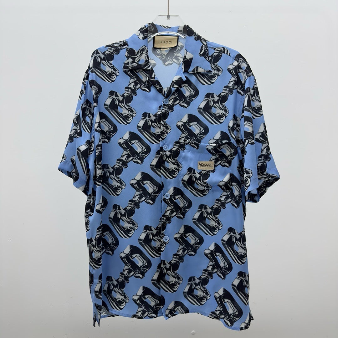 Ensemble en soie gg silk blue