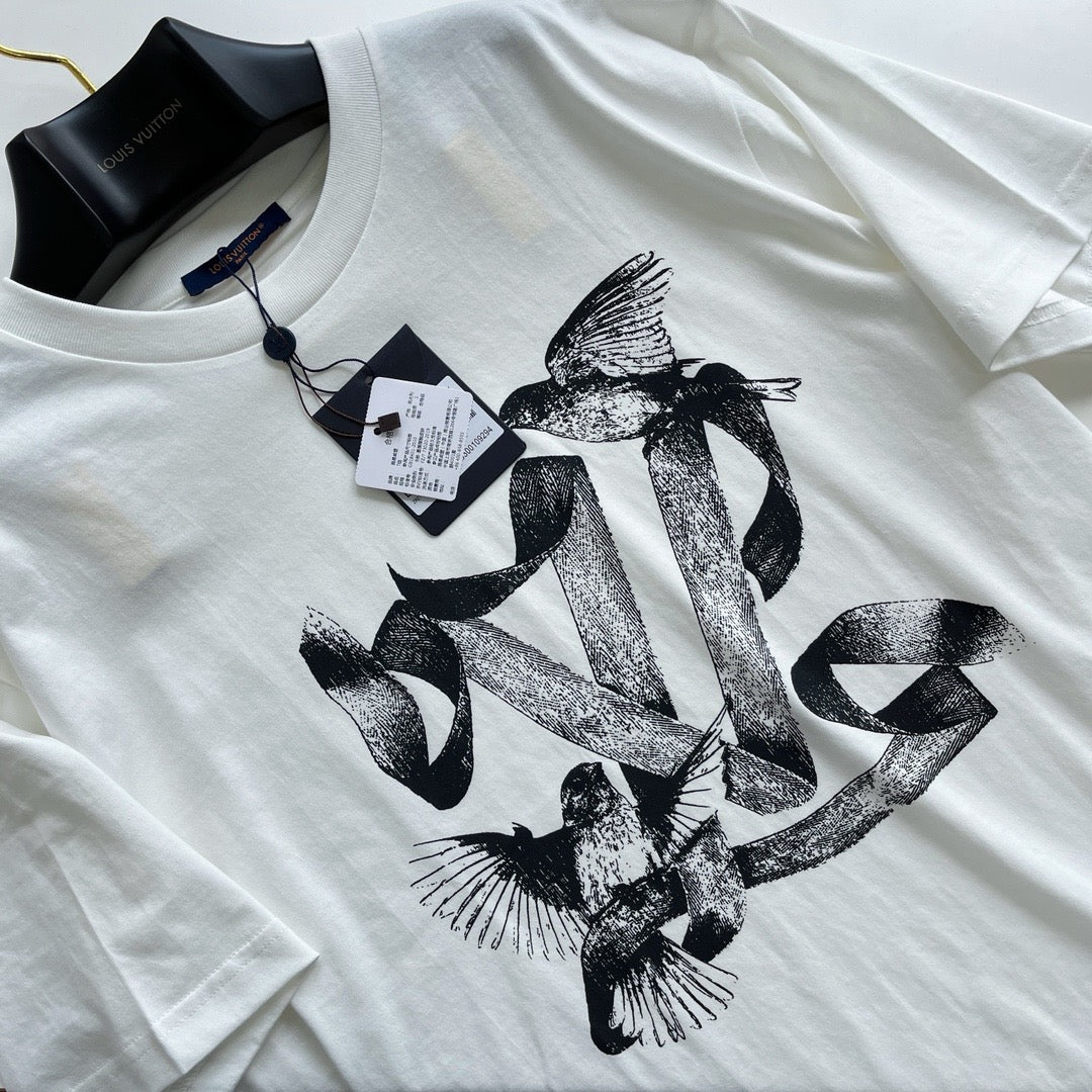 T shirt Lv coton imprimé