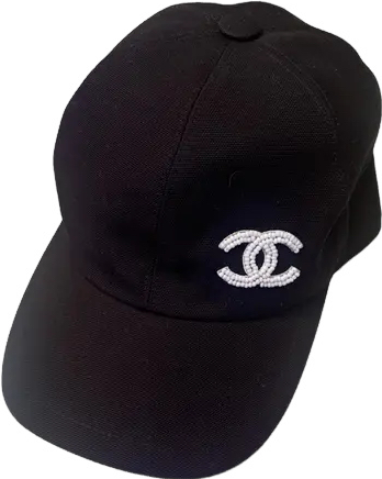 Black chn cap with ticket