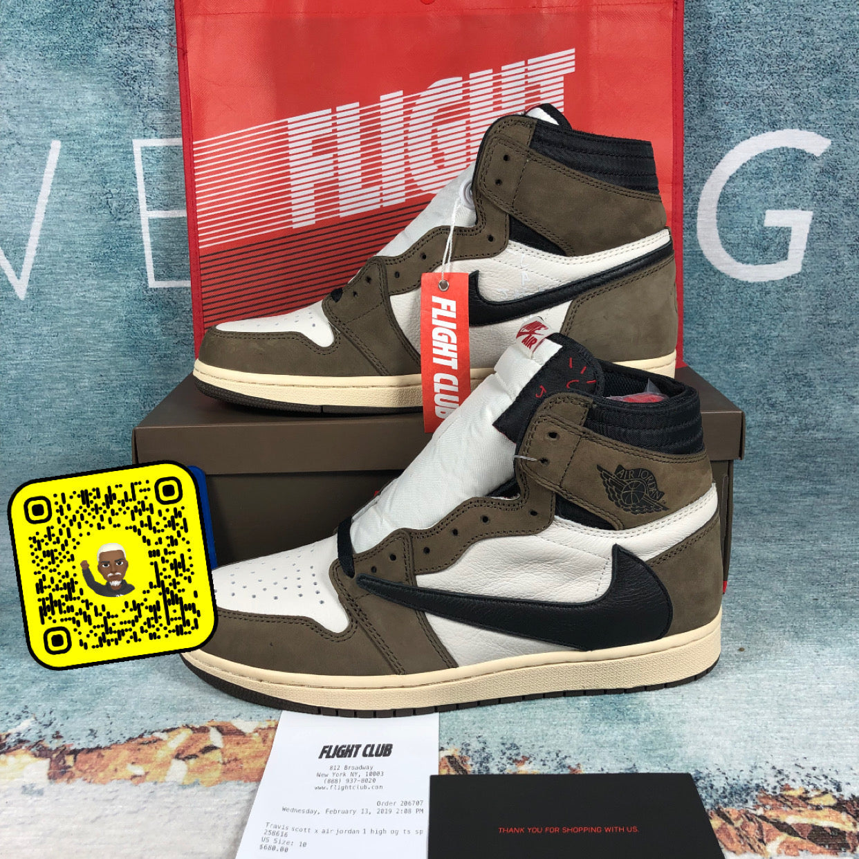 AJ High travis flight club X Authentification 1:1 ✔️Facture