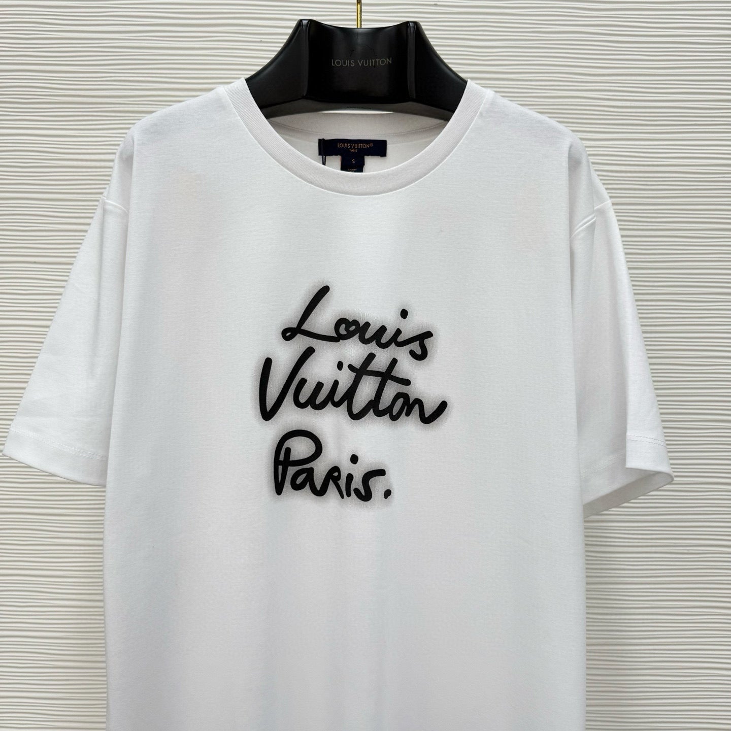 Tee-shirt à signature effet néon lv femme