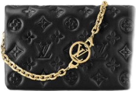 Pochette coussin noir facture