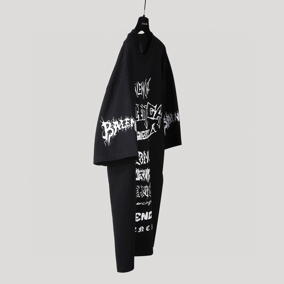 Balenciaga T-shirt en coton imprimé logo LNY