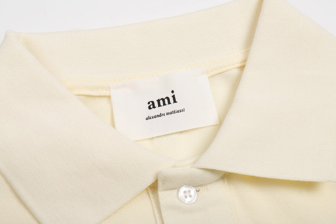 Polo beige à petit logo ami de cœur beige