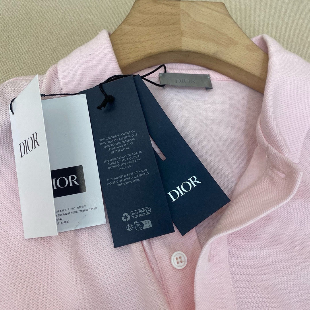 Polo CD icon coton rose