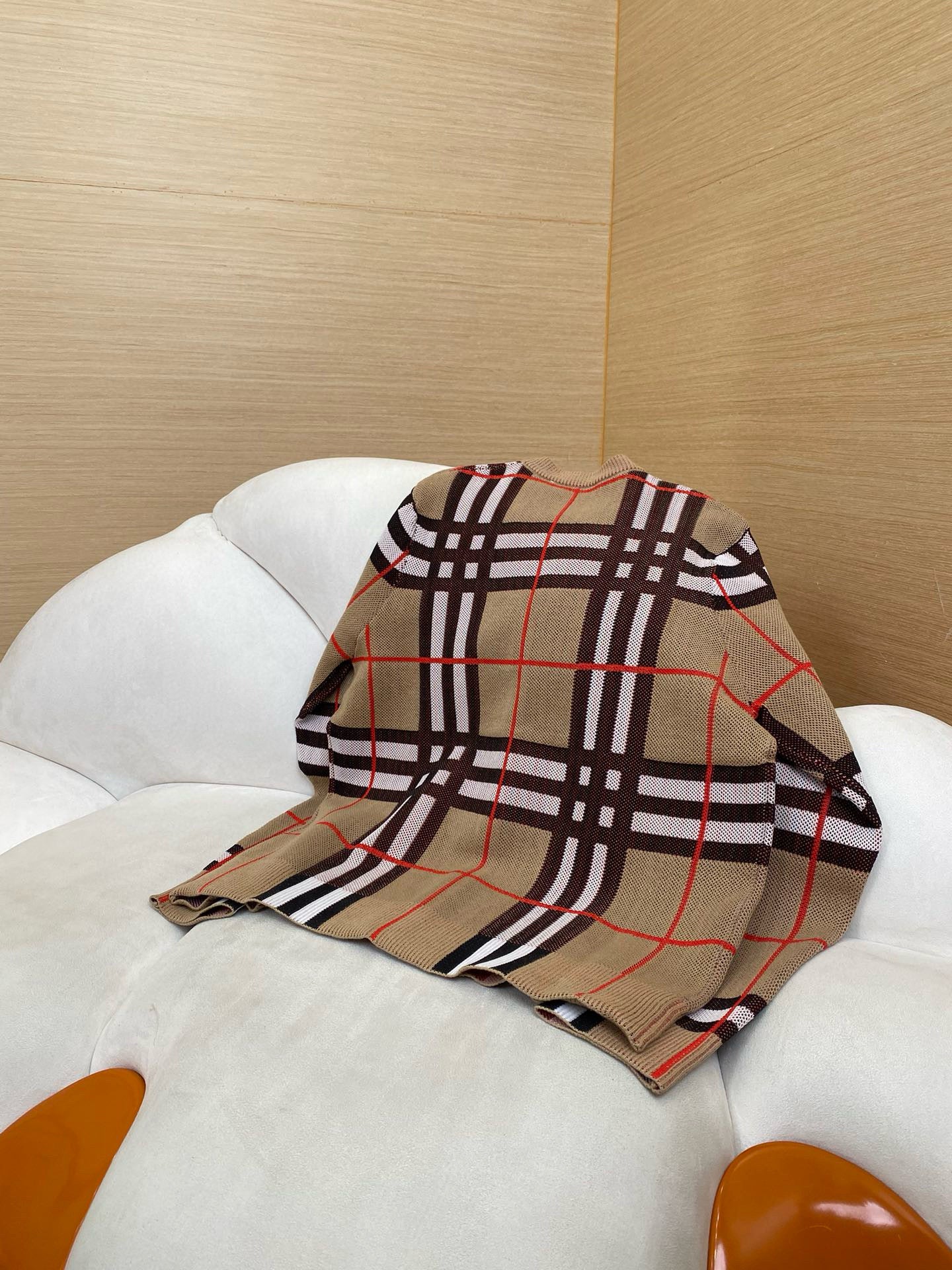 Cardigan motif vintage Check home