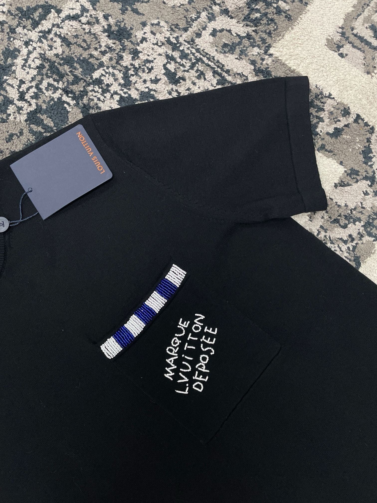 Lv 2024 schwarzes T-Shirt