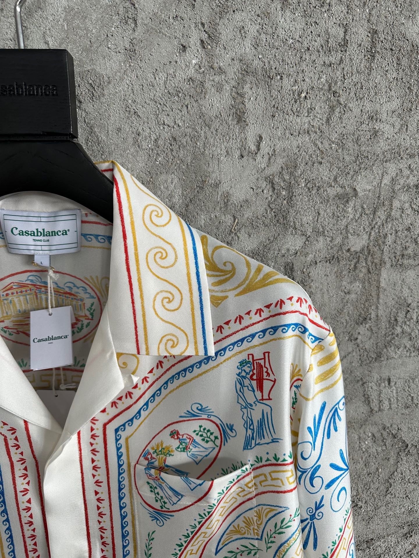 CHEMISE CASA CUBAN COLLAR SILK ENSEMBLE