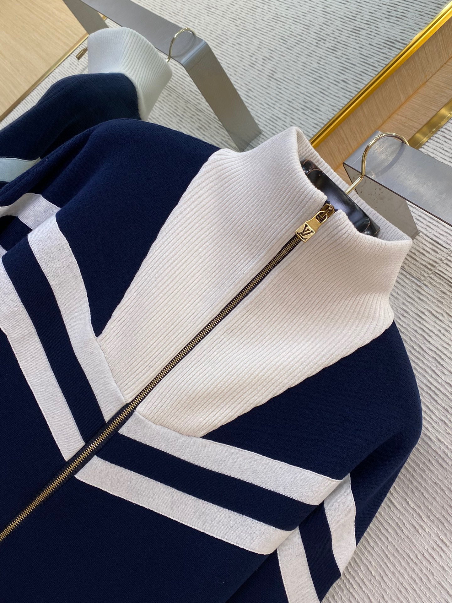 Blouson marin en maille de coton lv