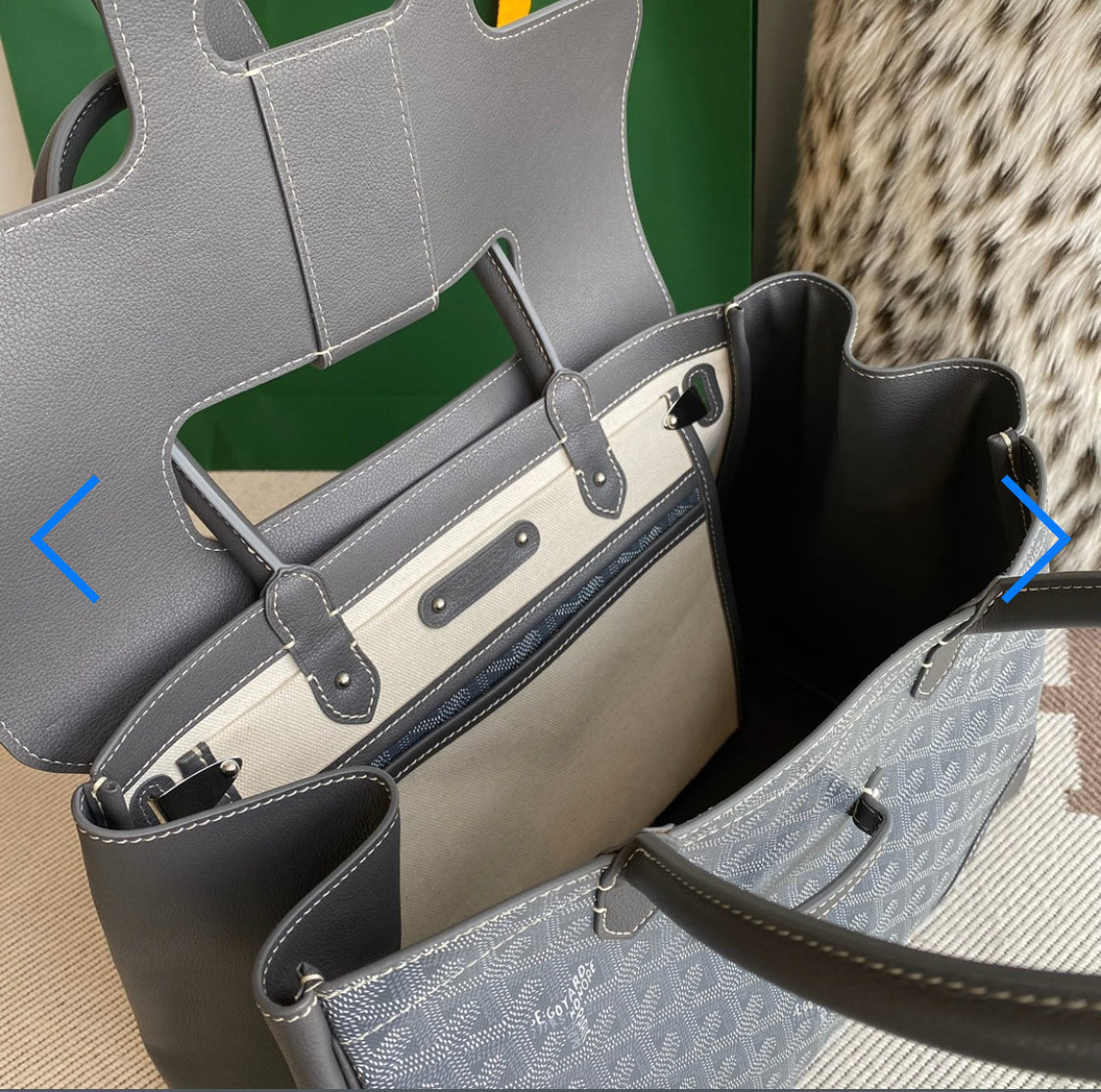 Saigon grey invoice tote bag