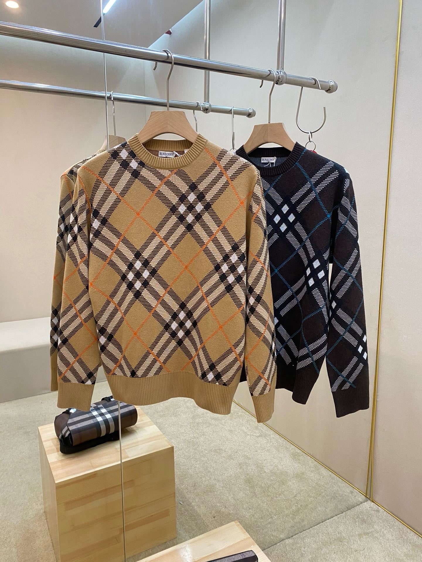 Brb chemise en laine mélangée à carreaux