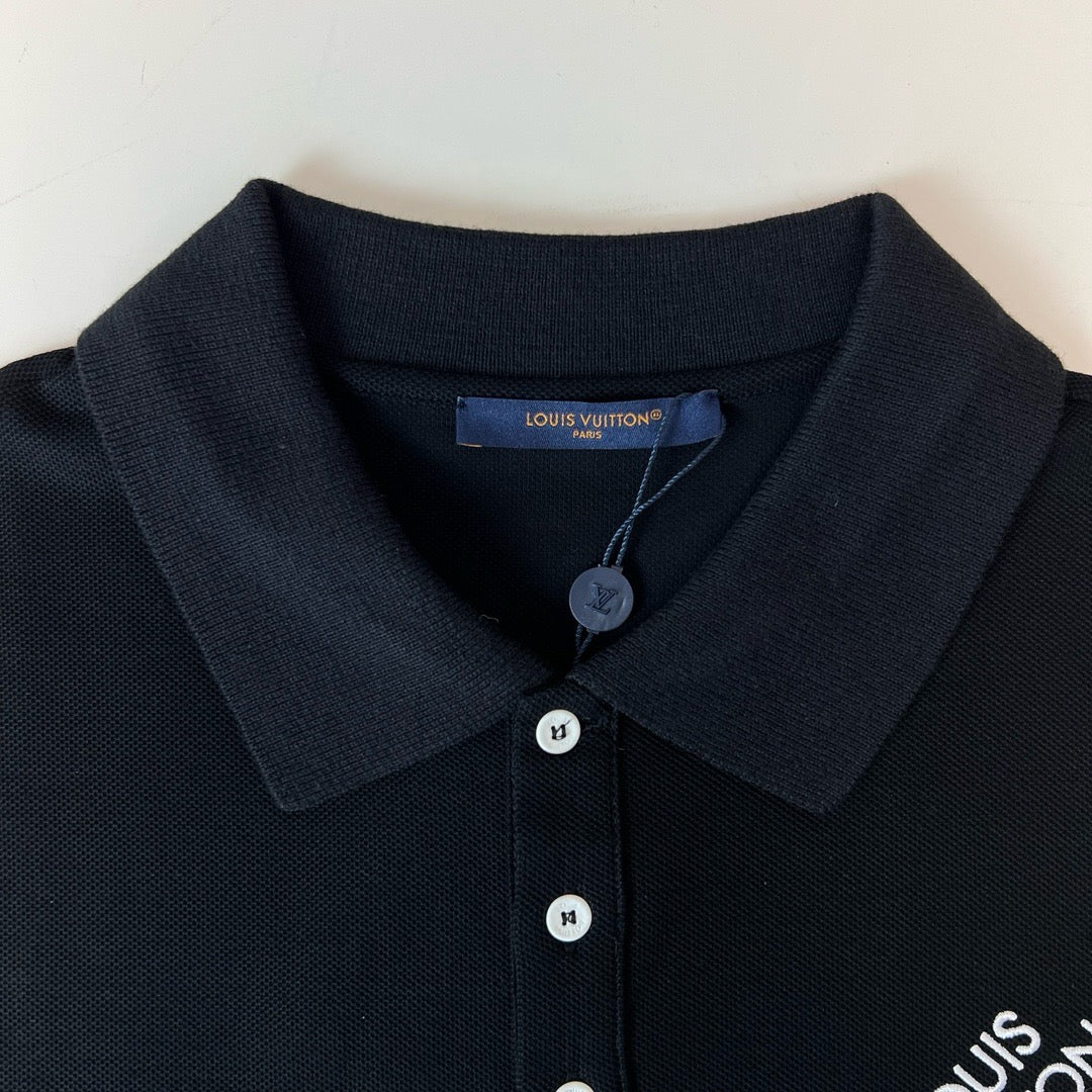 Schwarzes LV-Poloshirt