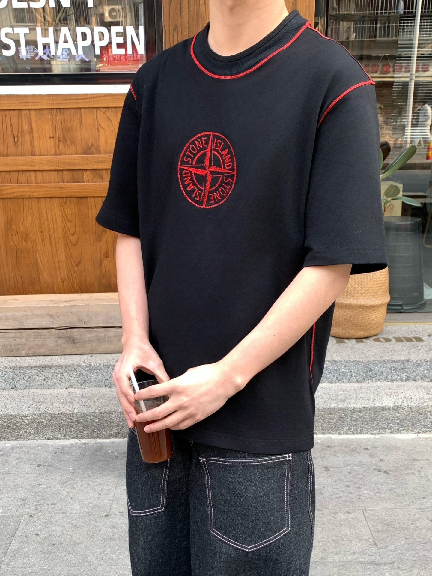 TSHIRT STONE IS OMBED ORGANIC COTTON JERSEY