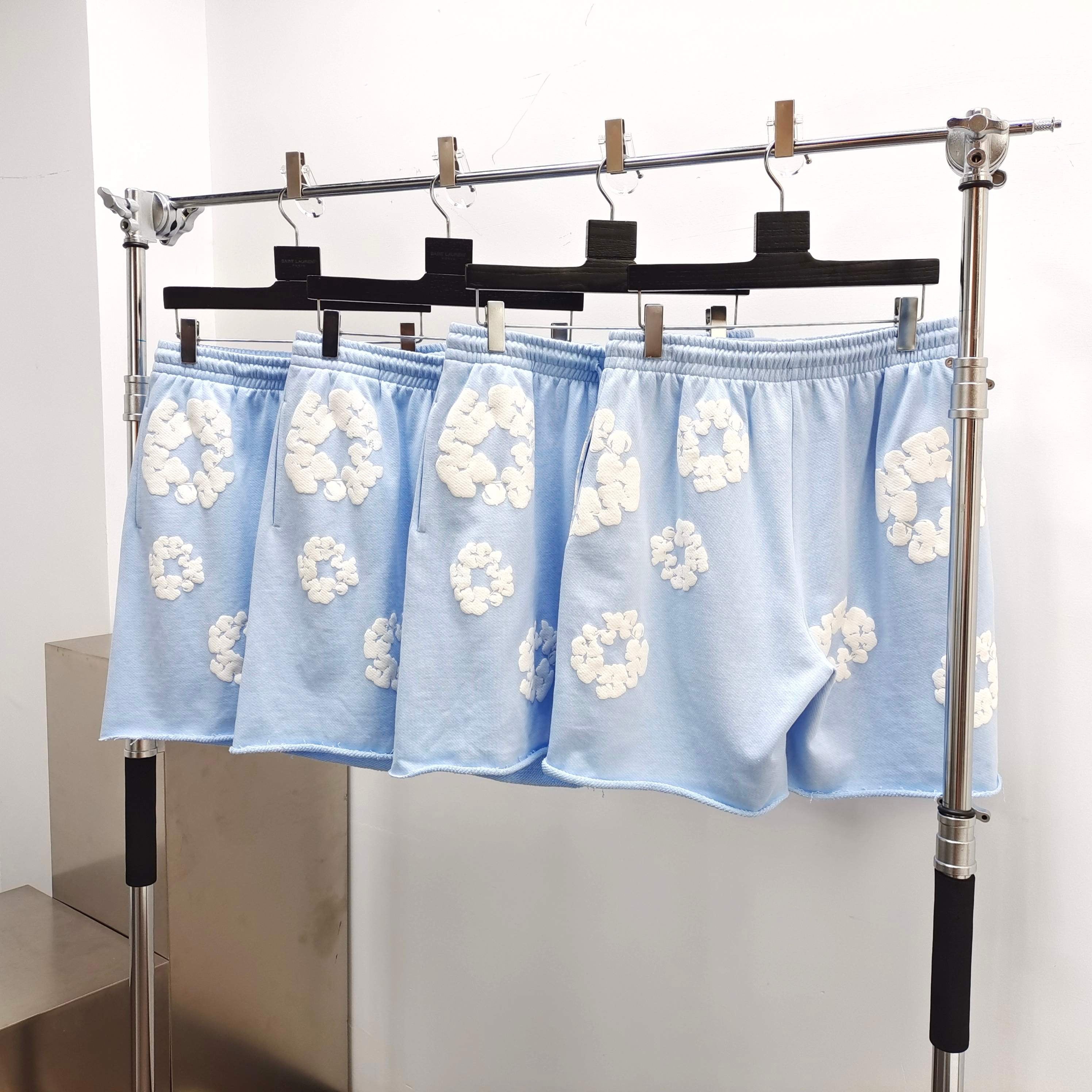 Denim Trs - short en Coton à imprimé graphique - bleu ciel