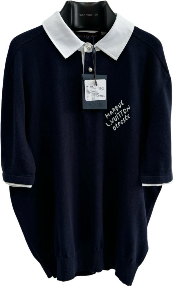 Schwarzes LV-Poloshirt