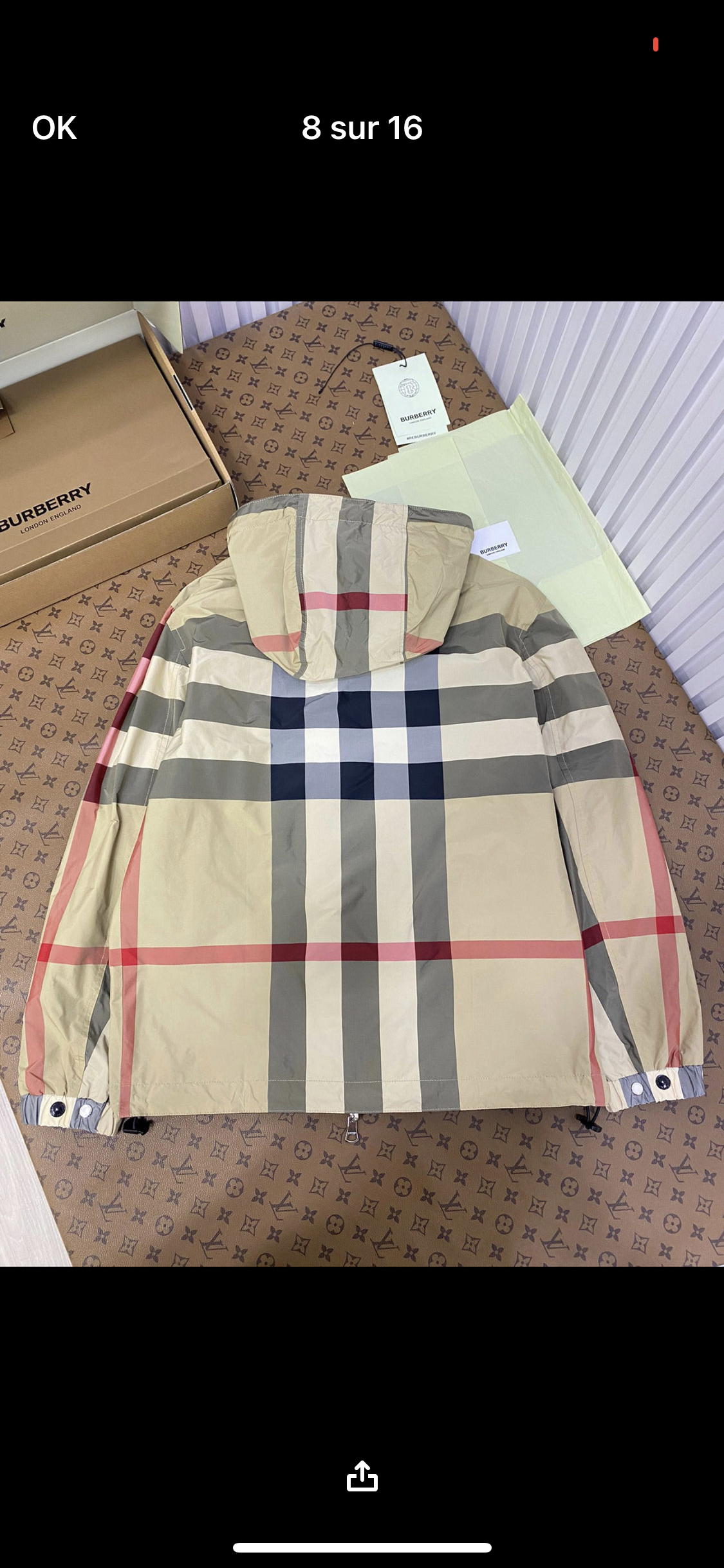 Reversible BRB jacket invoice