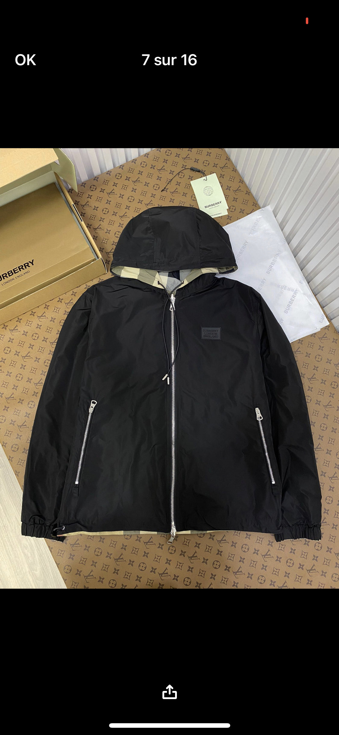 Reversible BRB jacket invoice
