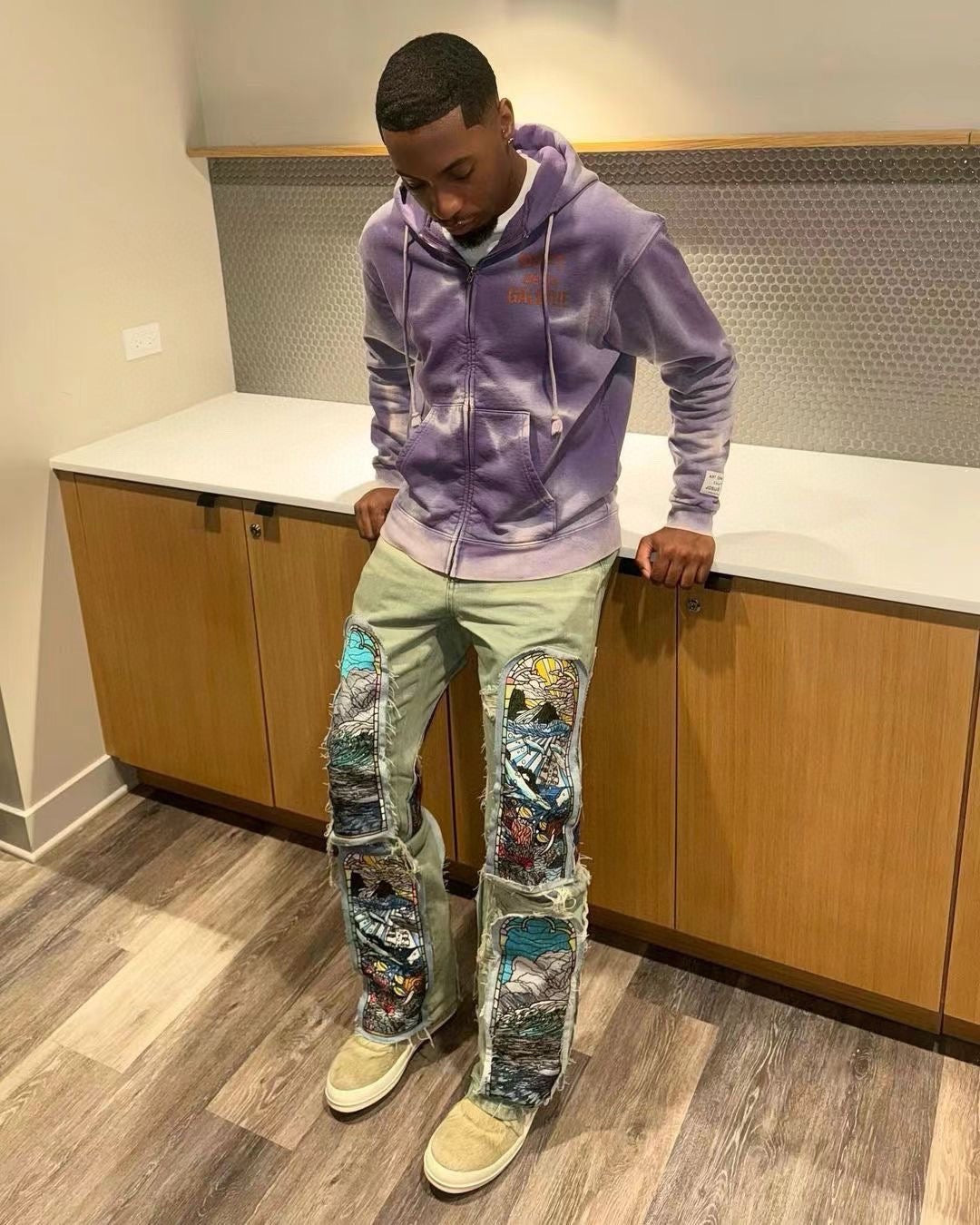 Gallery Dept purple sweatshirt