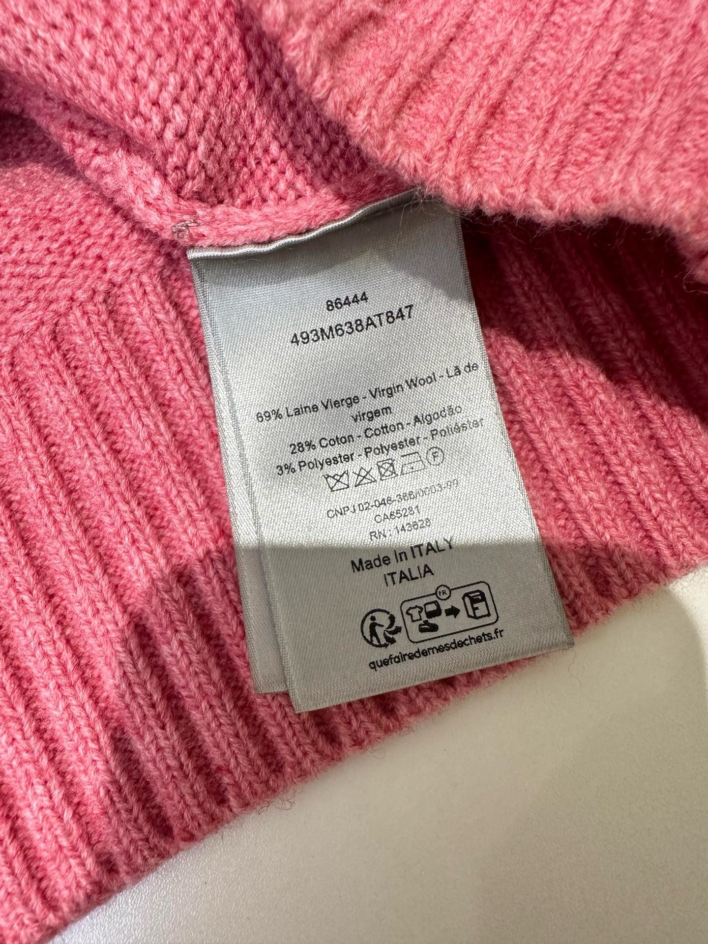 Pull CD AND LEWIS HAMILTON Intarsia de laine vierge et cachemire rose