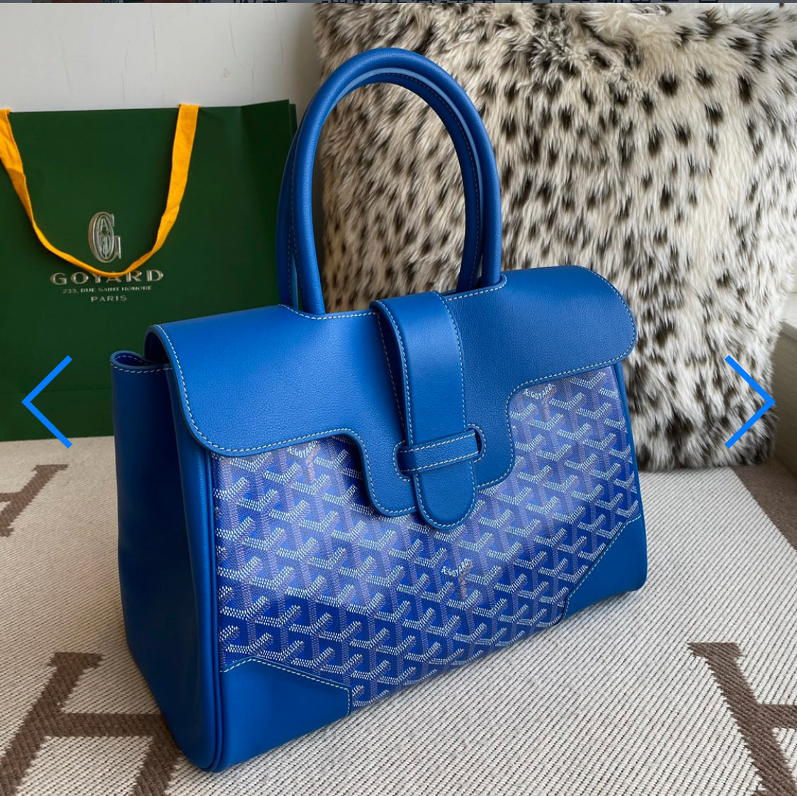 Saigon blue invoice tote bag