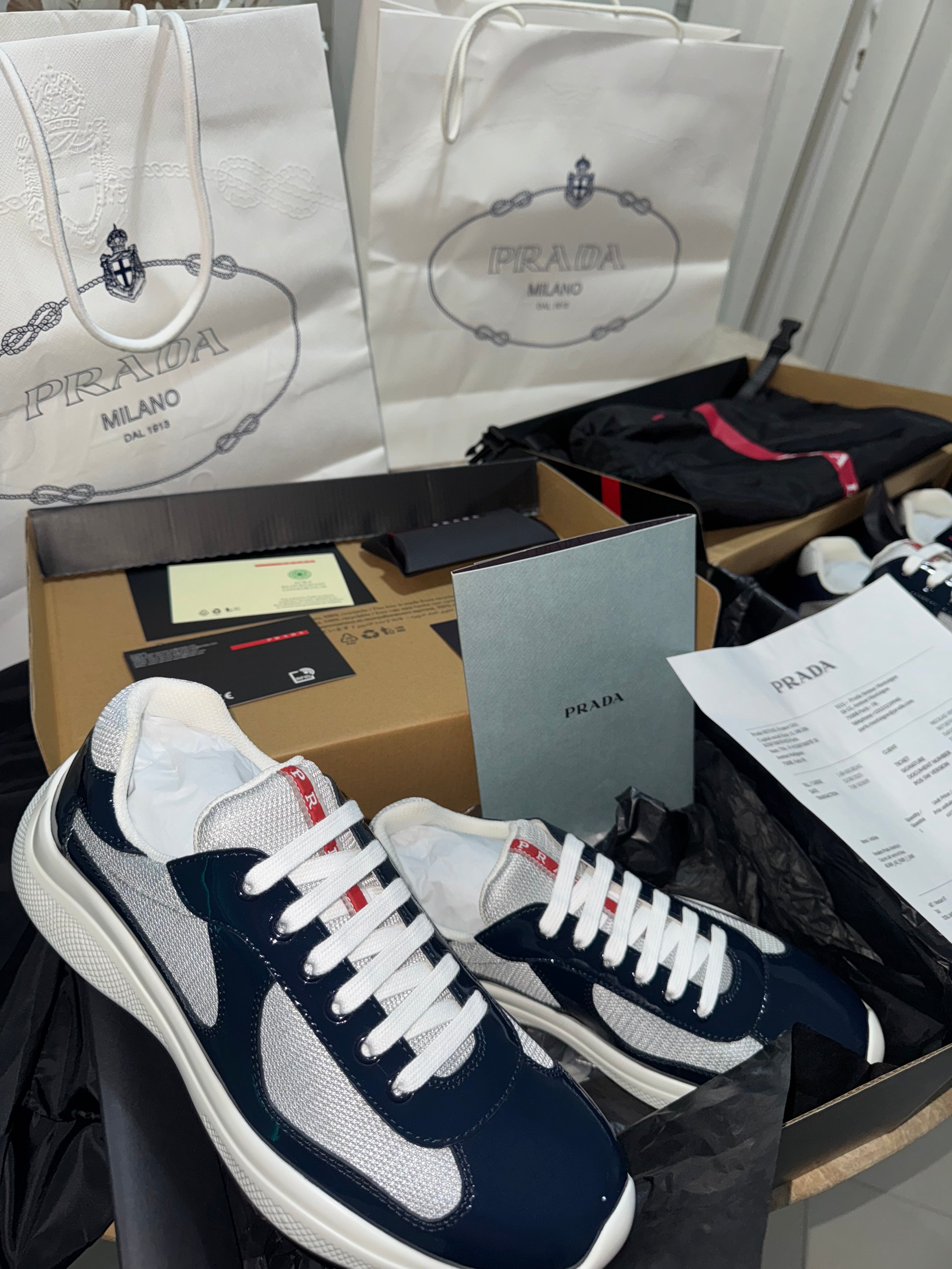 Sneakers Prd America ´ s Cup tissu bike lisse blue night 10/10 V3S 📦🚚⚡️