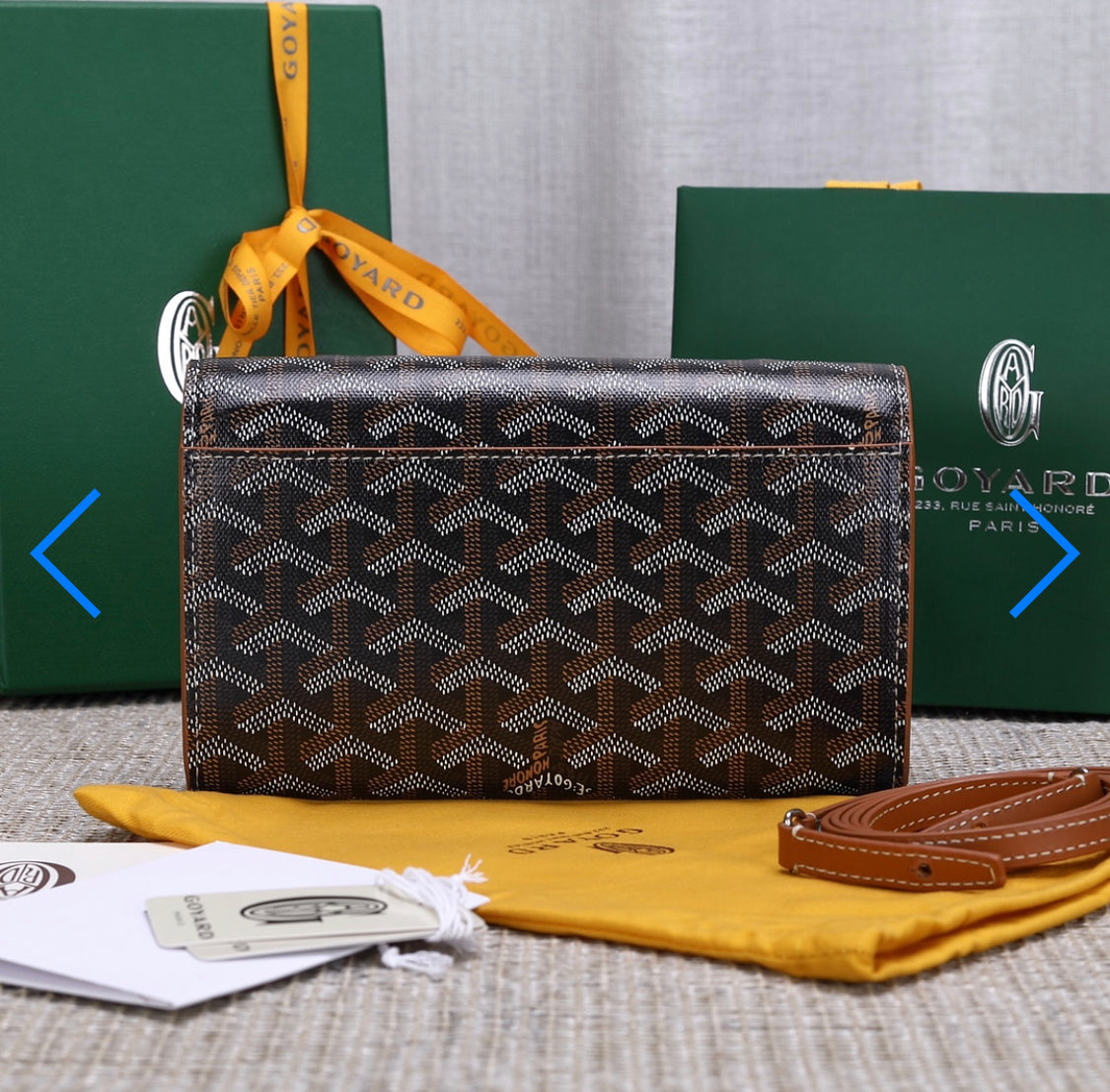 Portefeuille Pochette blue navy varenne facture