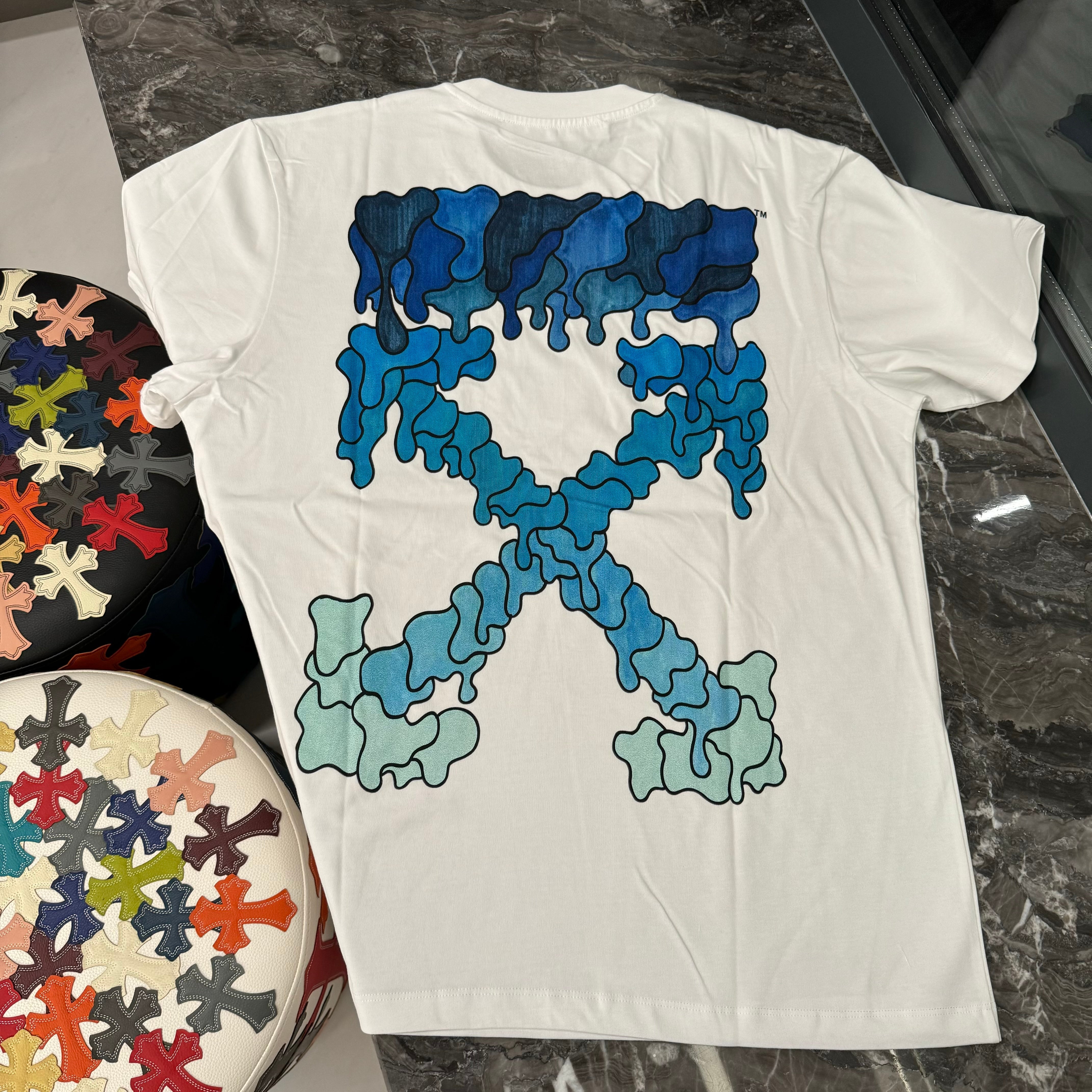 OFF-WHITE baby Blue Marker oversized t-shirt