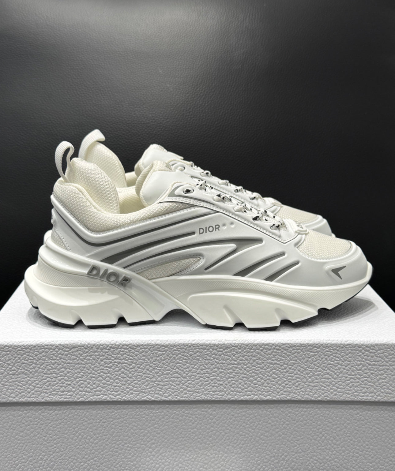 Sneaker B44 Blade Maille technique blanche et tissu technique blanche