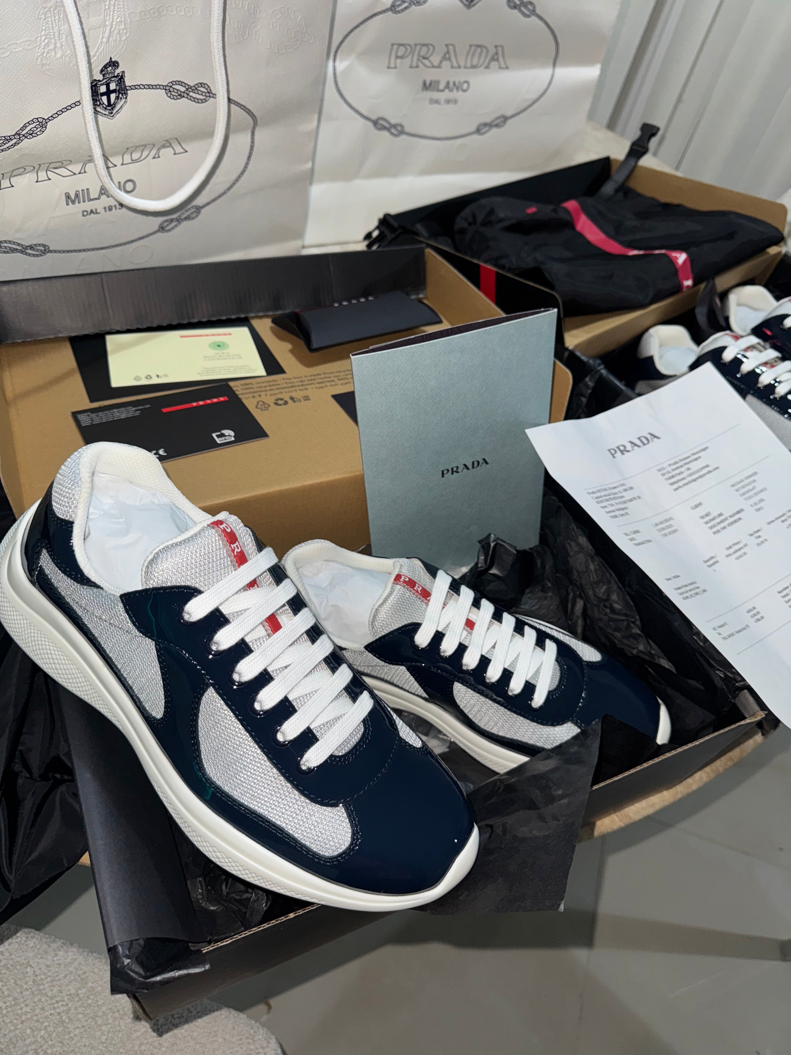 Sneakers Prd America ´ s Cup tissu bike lisse blue night 10/10 V3S 📦🚚⚡️