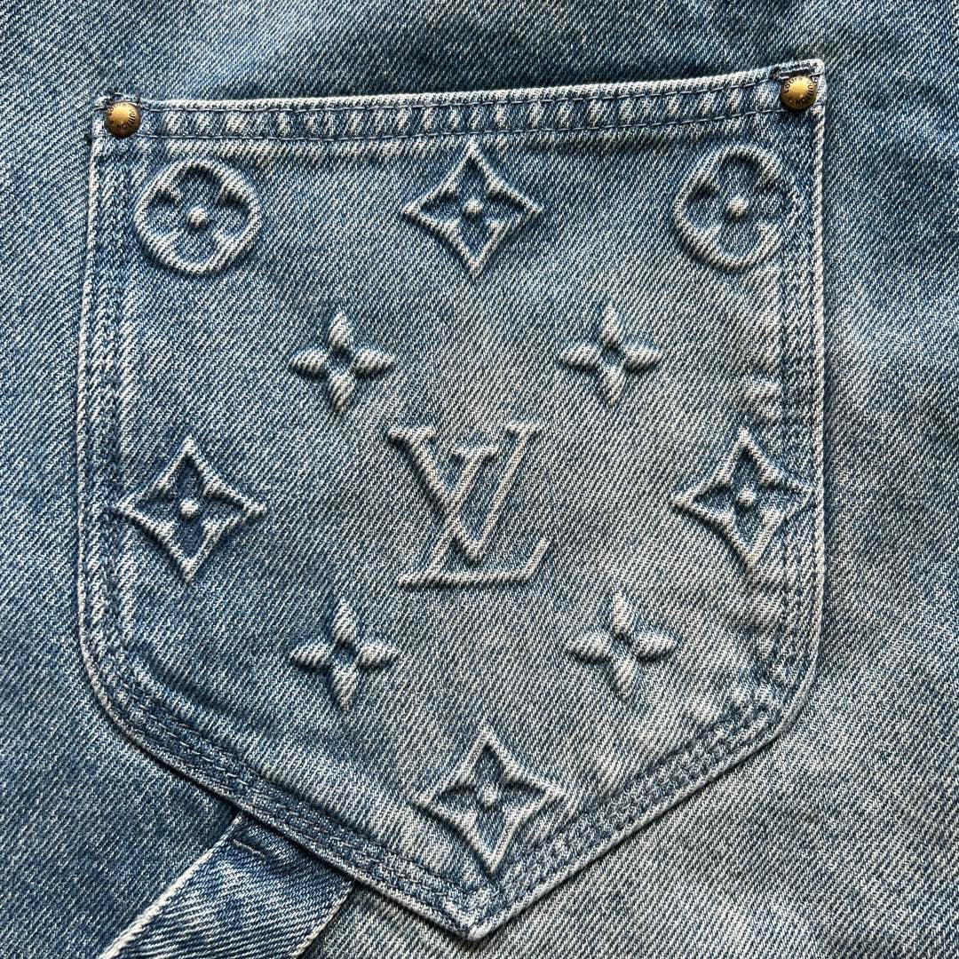LV CARPENTIER DENIM SHORT BLUE