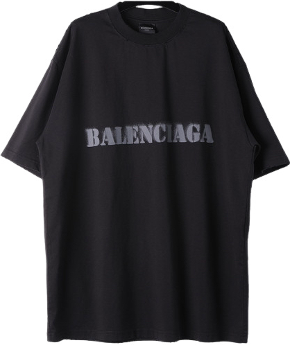 T-SHIRT STENCIL TYPE FIT MEDIUM EN NOIR