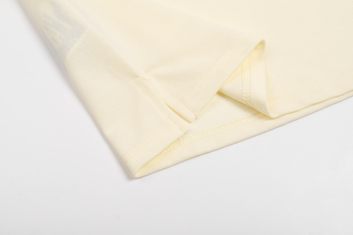 Polo beige à petit logo ami de cœur beige