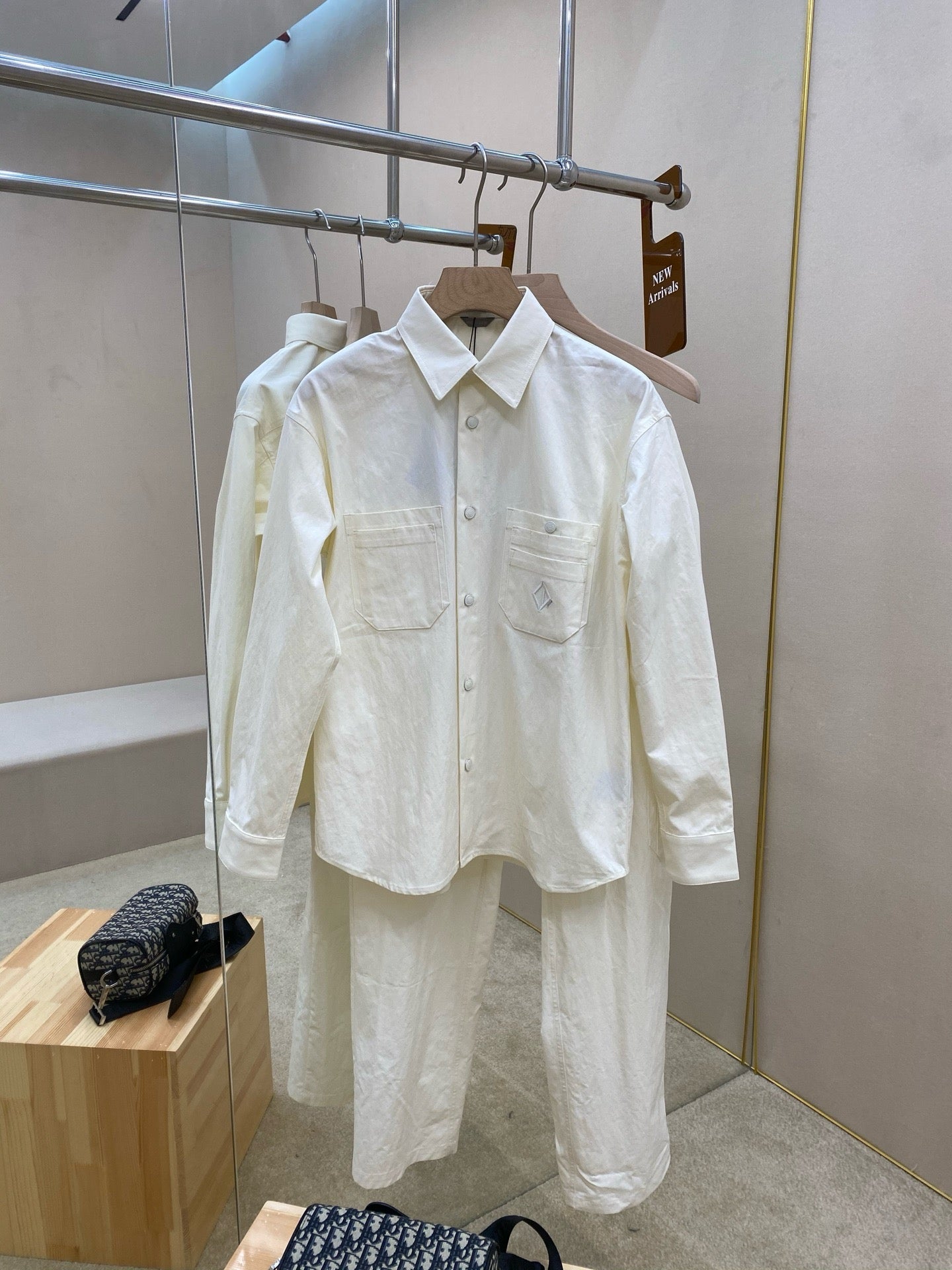 Chemise CD Diamond Twill de coton blanc