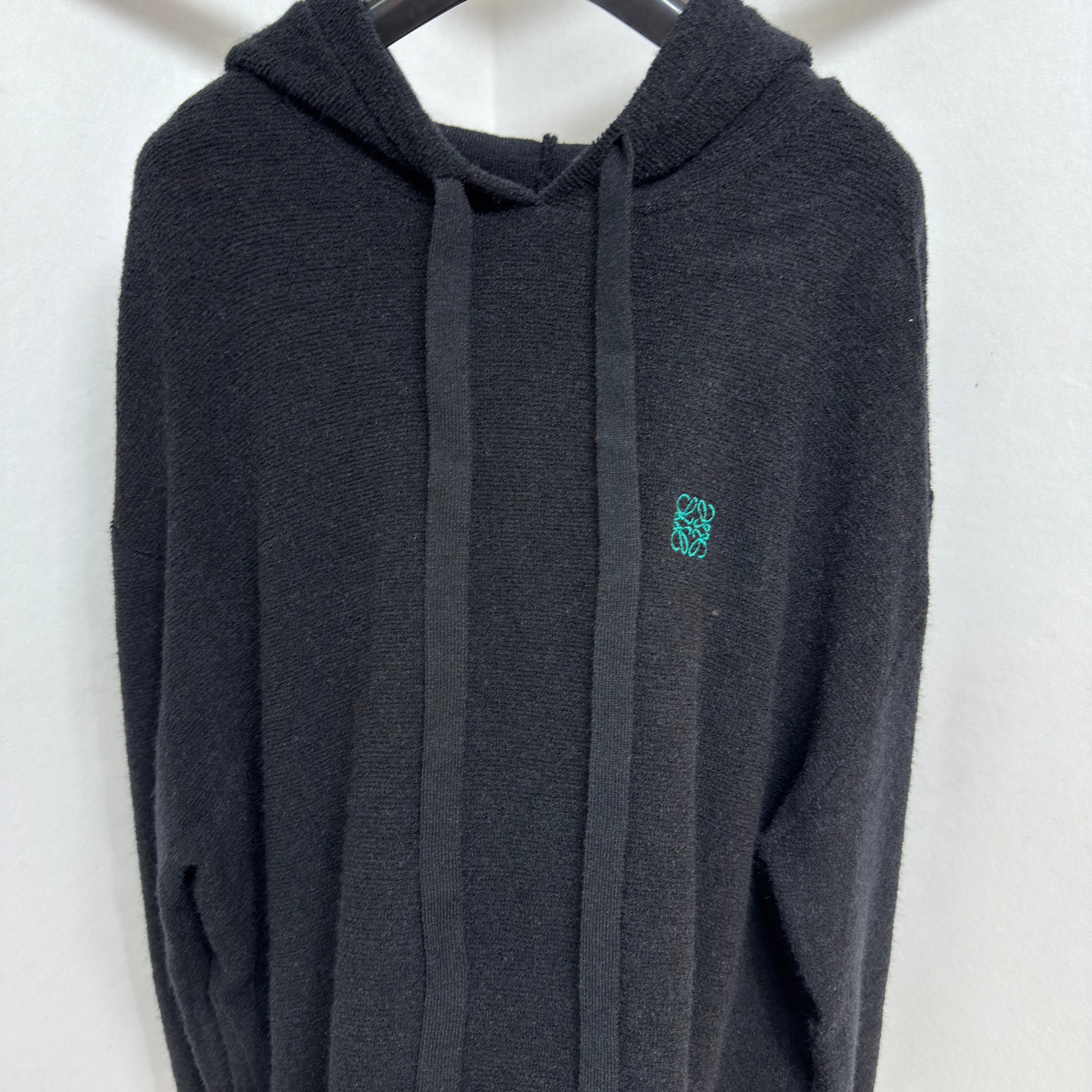 Sweat à capuche en laine Loew bleu nuit 10/10