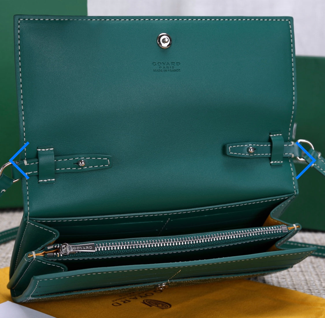 Portefeuille Pochette green varenne facture