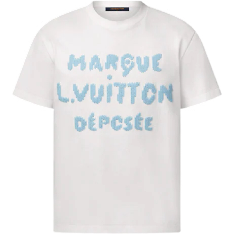 T shirt Lv signature brodé