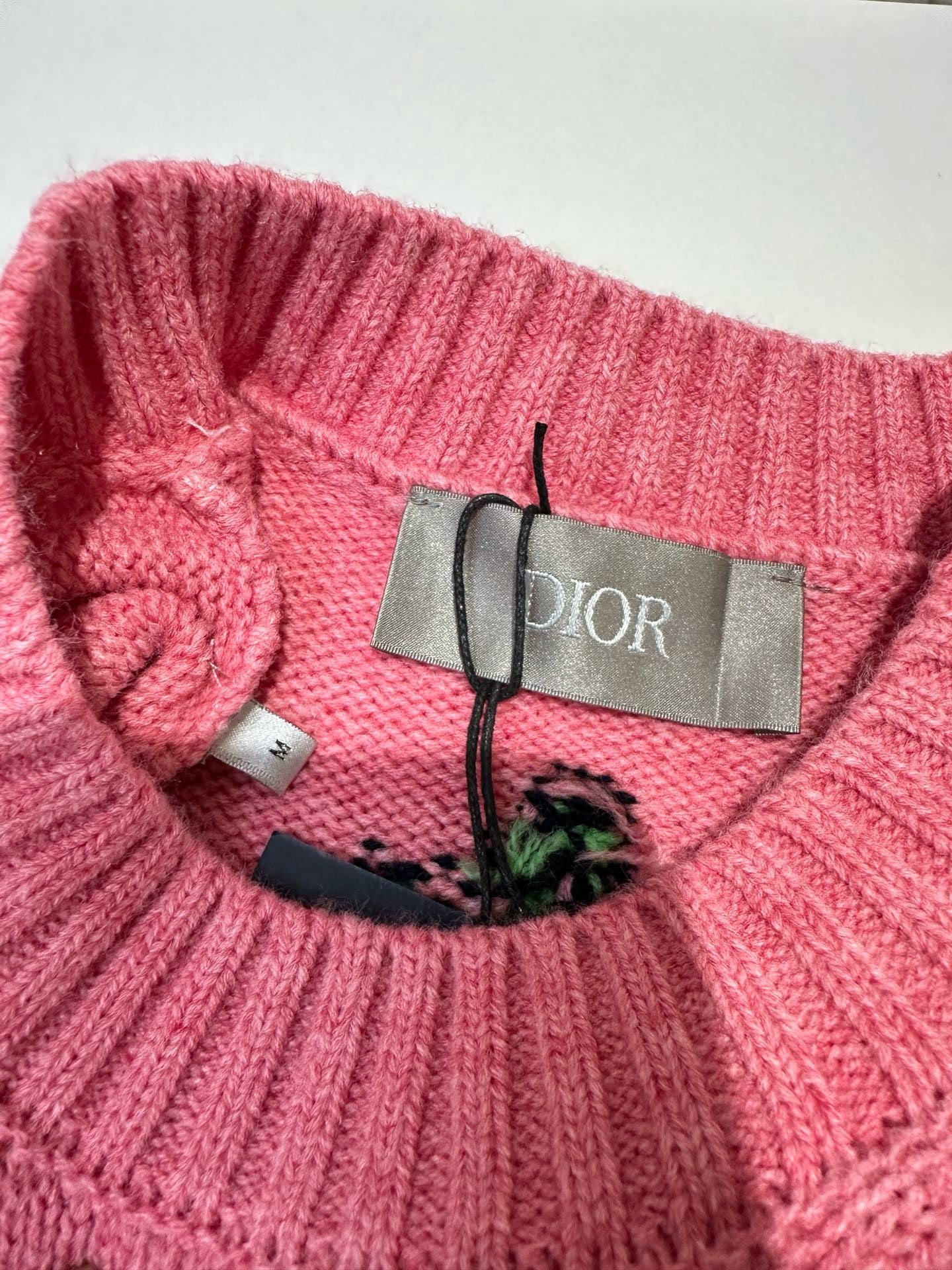 Pull CD AND LEWIS HAMILTON Intarsia de laine vierge et cachemire rose