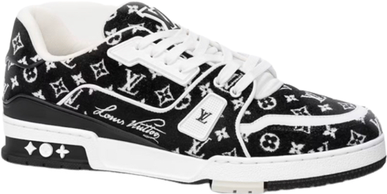 Sneakers Lv Trainers noir daim facture
