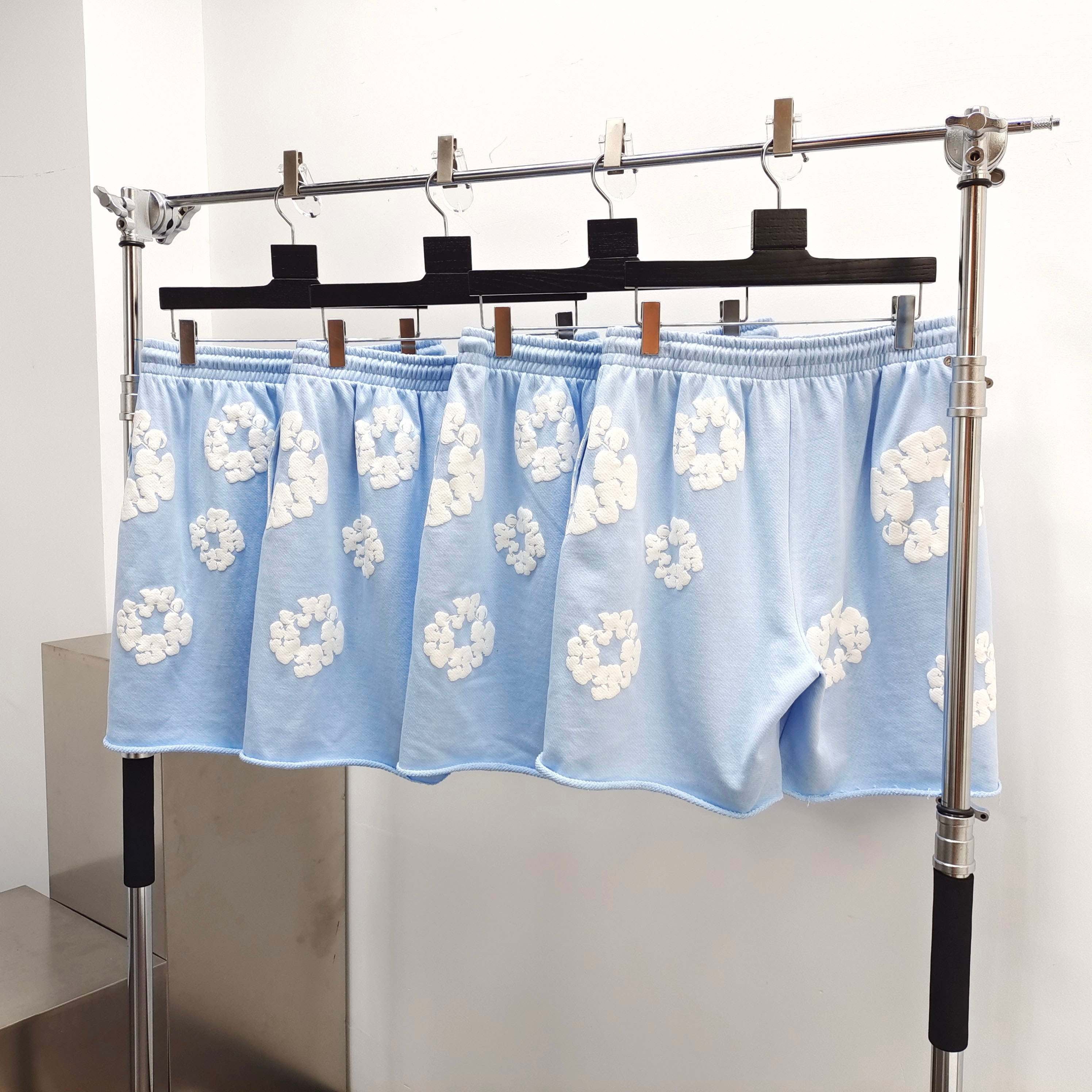 Denim Trs - short en Coton à imprimé graphique - bleu ciel