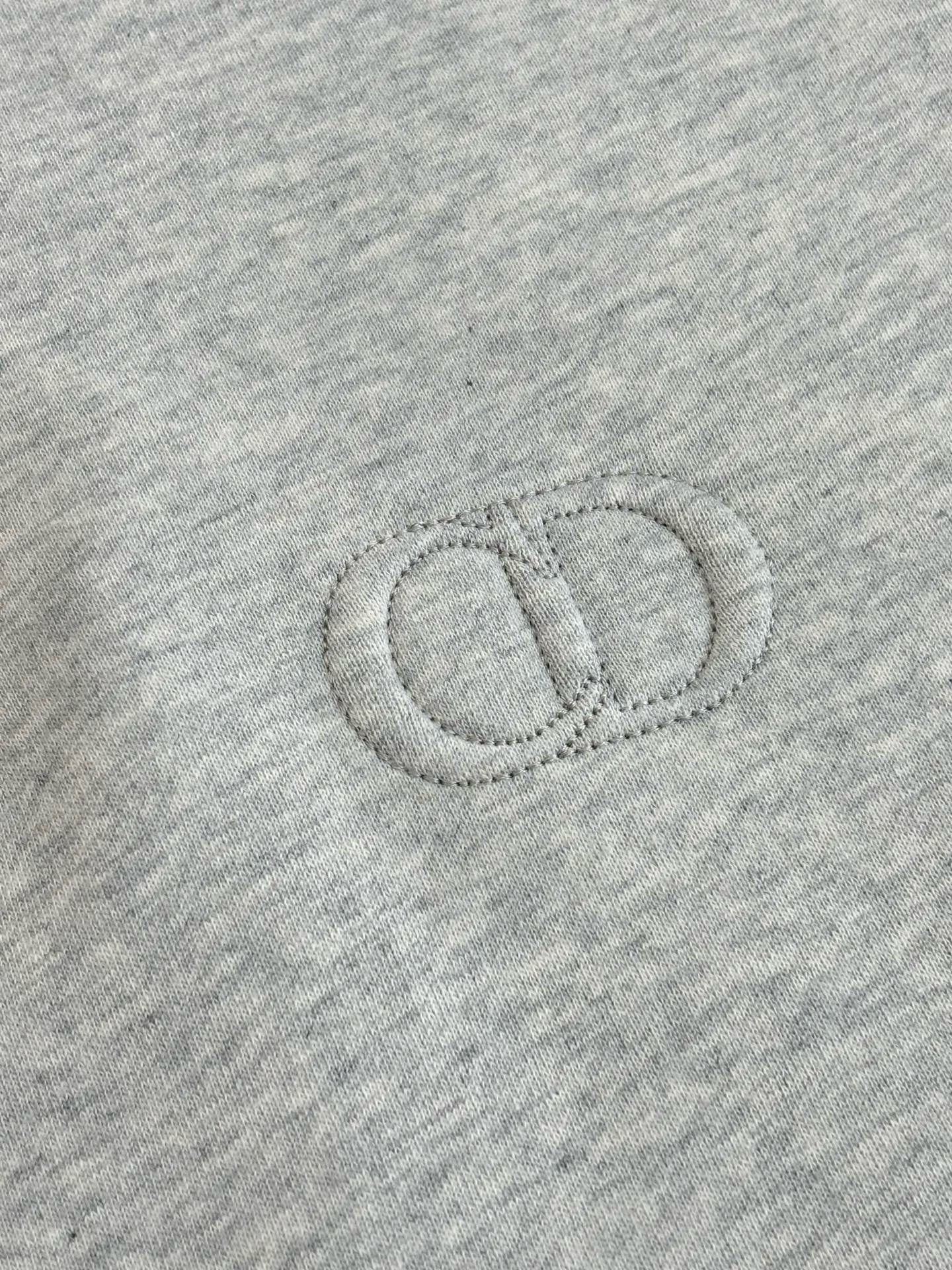 Sweat shirt demi-zippé CD Icon Molleton de coton gris foncé