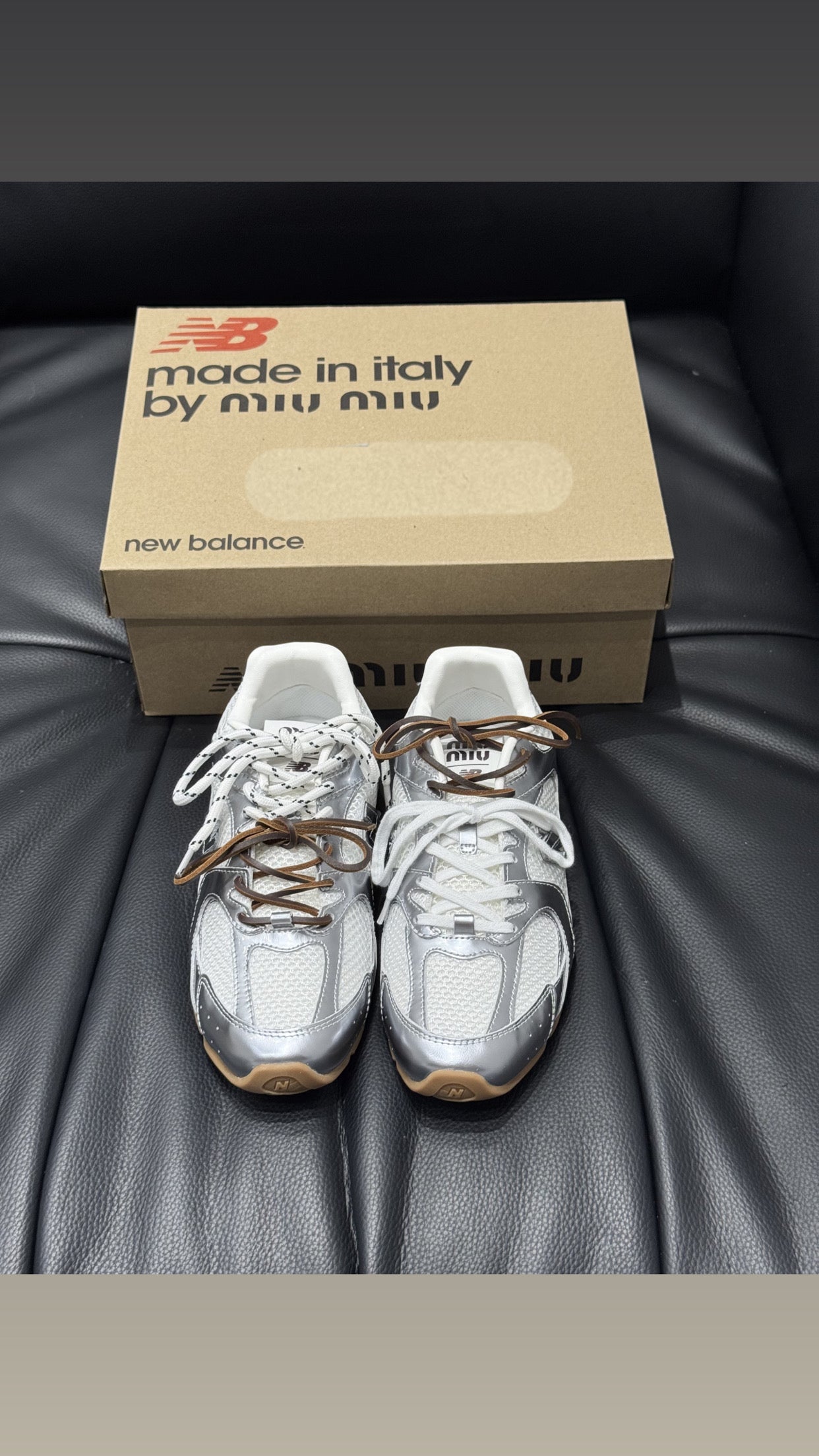 New B 530 SL Miu Miu Metallic Argenté (femme)