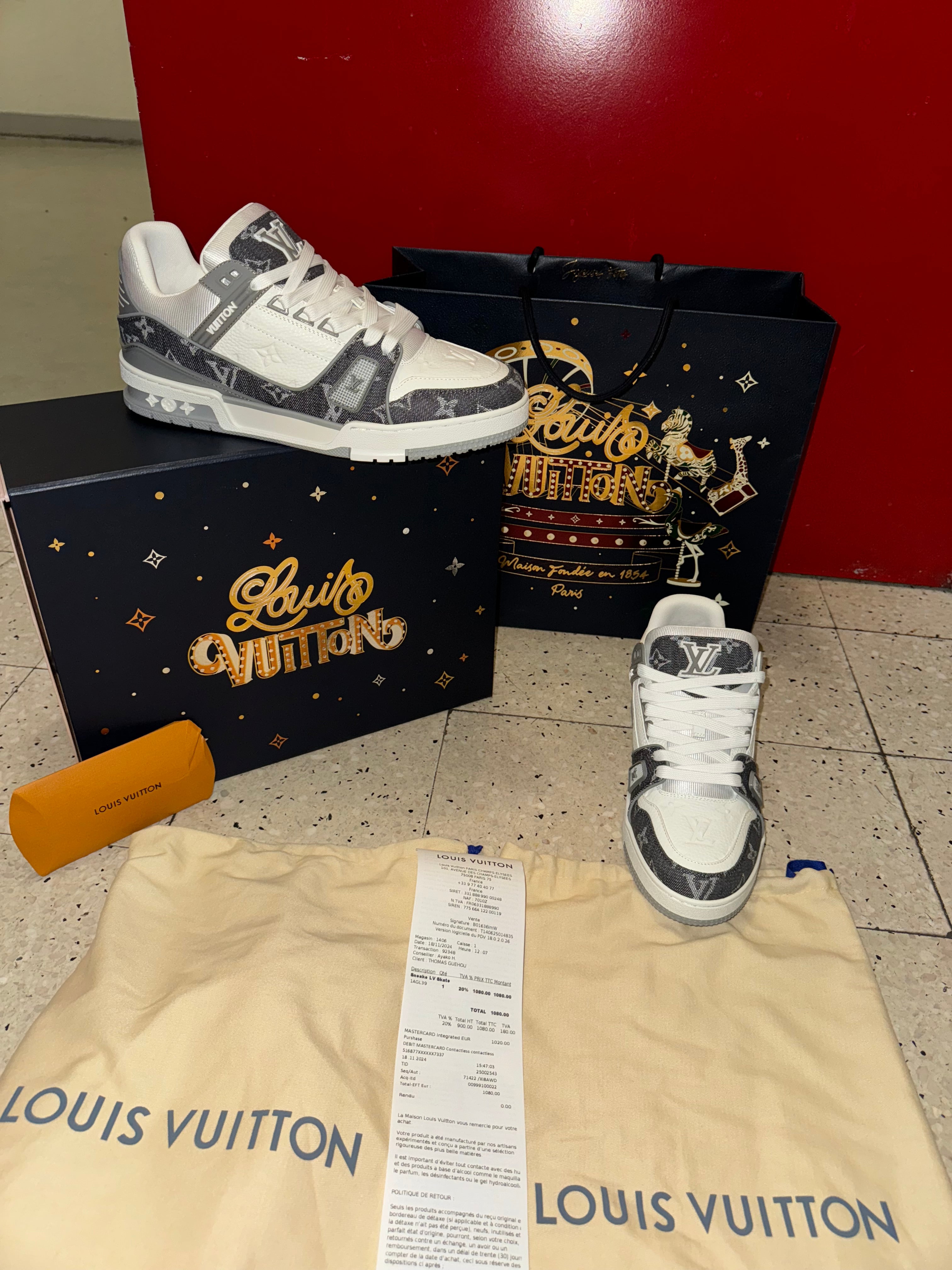 Sneakers Lv Trainers grey facture 10/10 quality