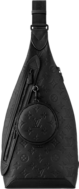 Full black duo sling bag invoice 10/10