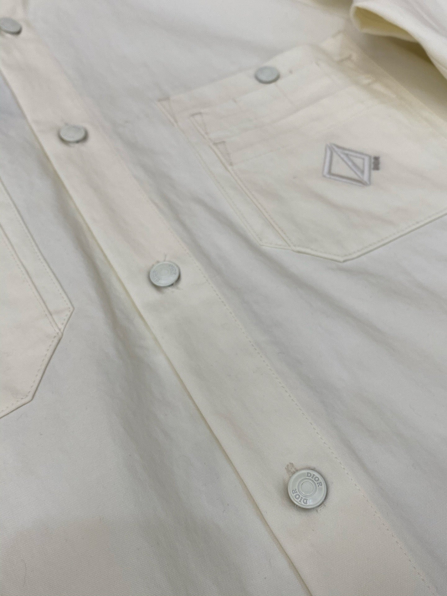 Chemise CD Diamond Twill de coton blanc