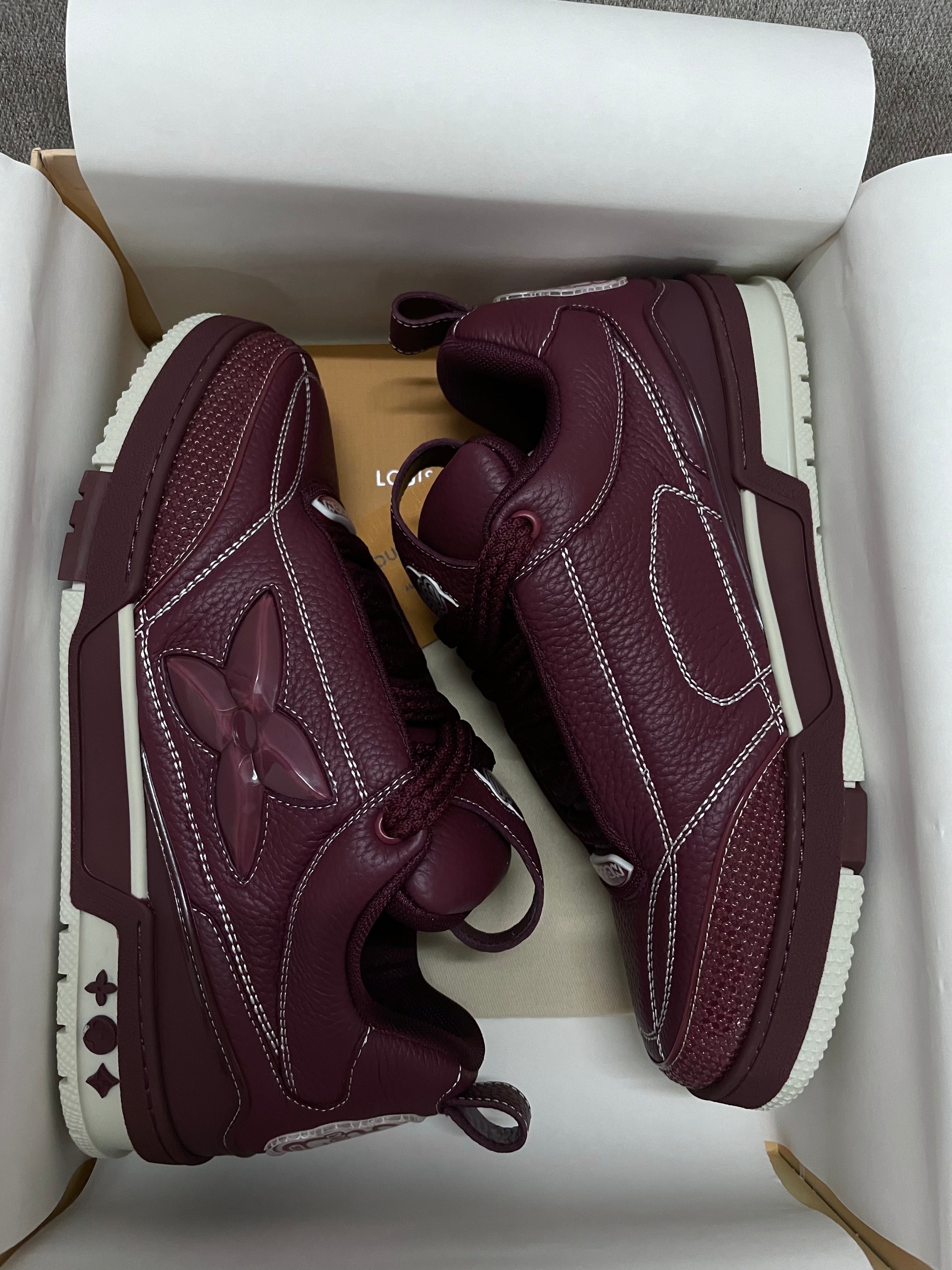 Sneakers Lv Skate bordeaux facture